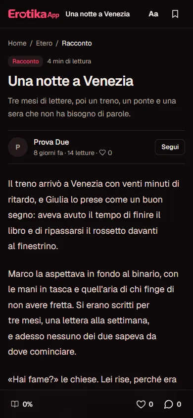 Il lettore con la barra in alto