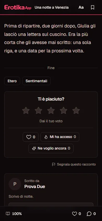 Il riquadro con stelle, mi piace e reazioni